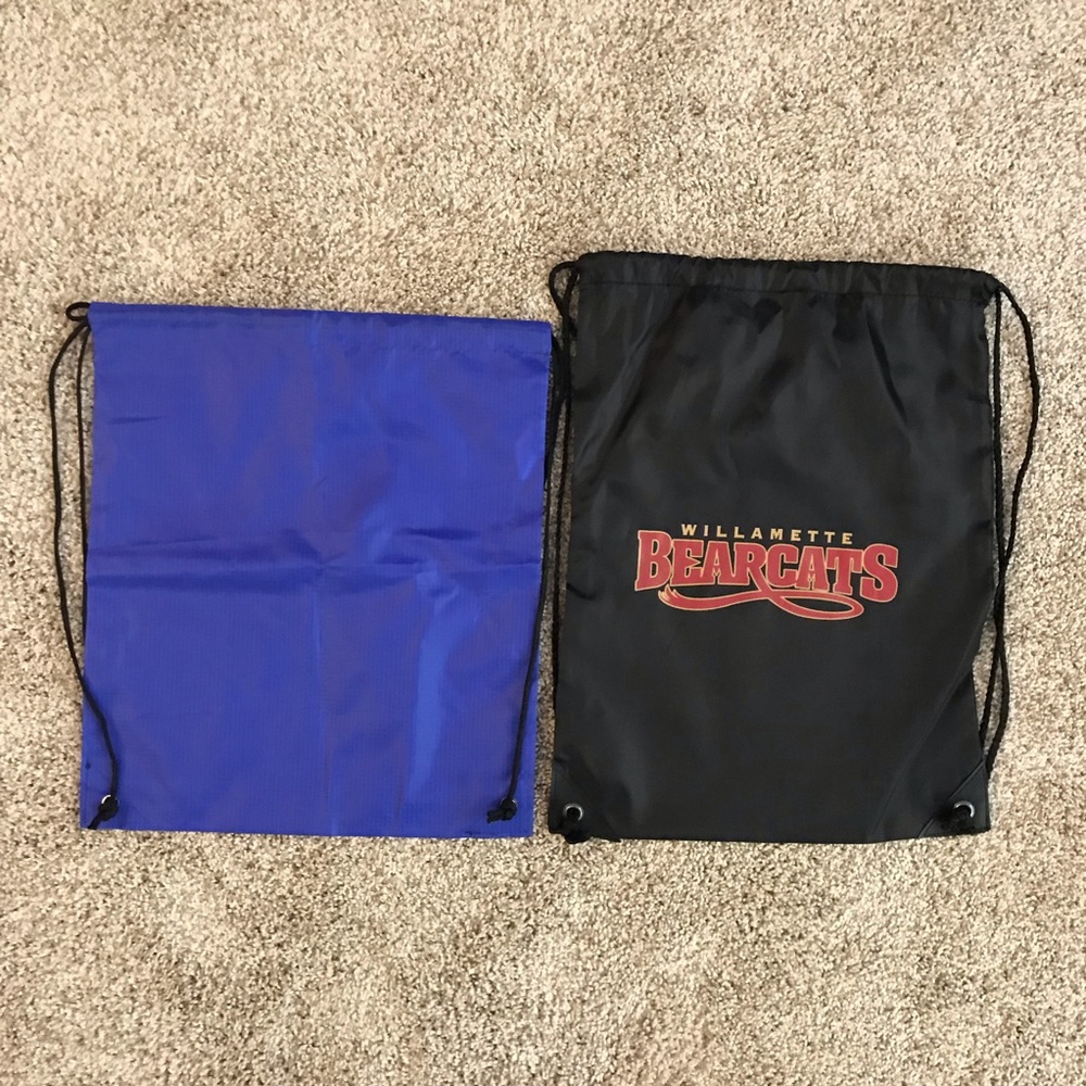 NWOT Lot of 2 Drawstring Backpack Cinch Bags